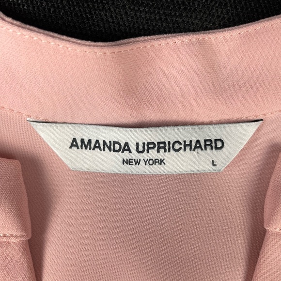 Amanda Uprichard Blush Pink Peplum Top Sz L - Picture 4 of 9